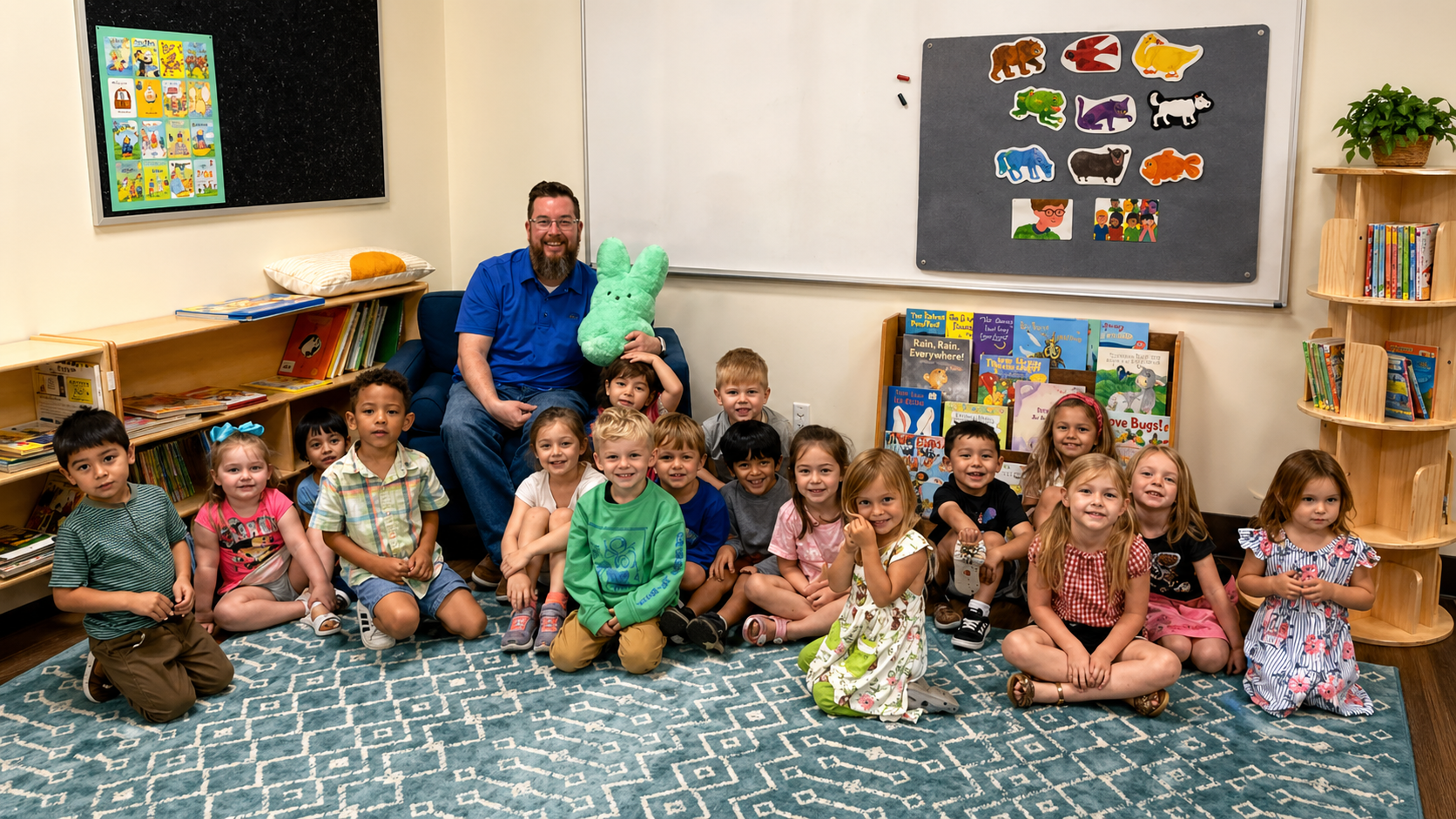 First Friends children gathered for a classroom activity